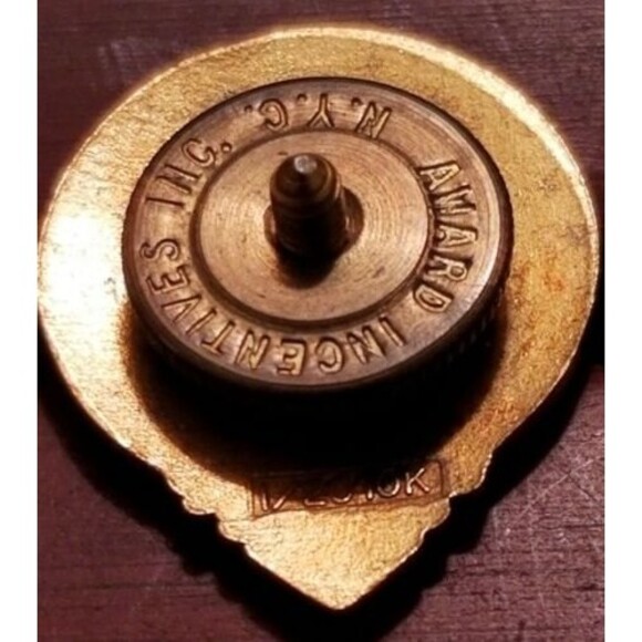 Vintage Masonic Grand Lodge Of The State Of New York 50 Year Lapel Pin 1/20 10k - Picture 2 of 3